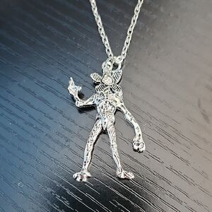 Stranger Things Silver Demogorgon Monster Inspired Pendant Necklace